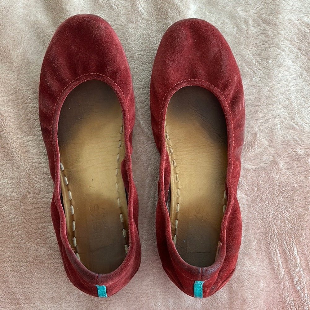 Rouge (red suede) Tieks Size 7